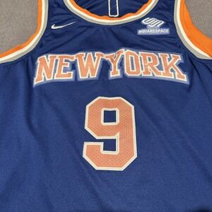 Nike New York Knicks RJ Barrett‎ #9 Blue Dri-Fit Swingman Jersey Large 50